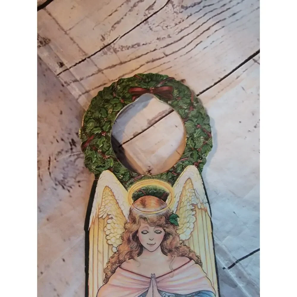 Christmas Angel Serene Door Hanger Good Luck USA Hearthstone Signed Janet Stever